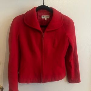 Vintage red Armani blazer size 4 100% wool